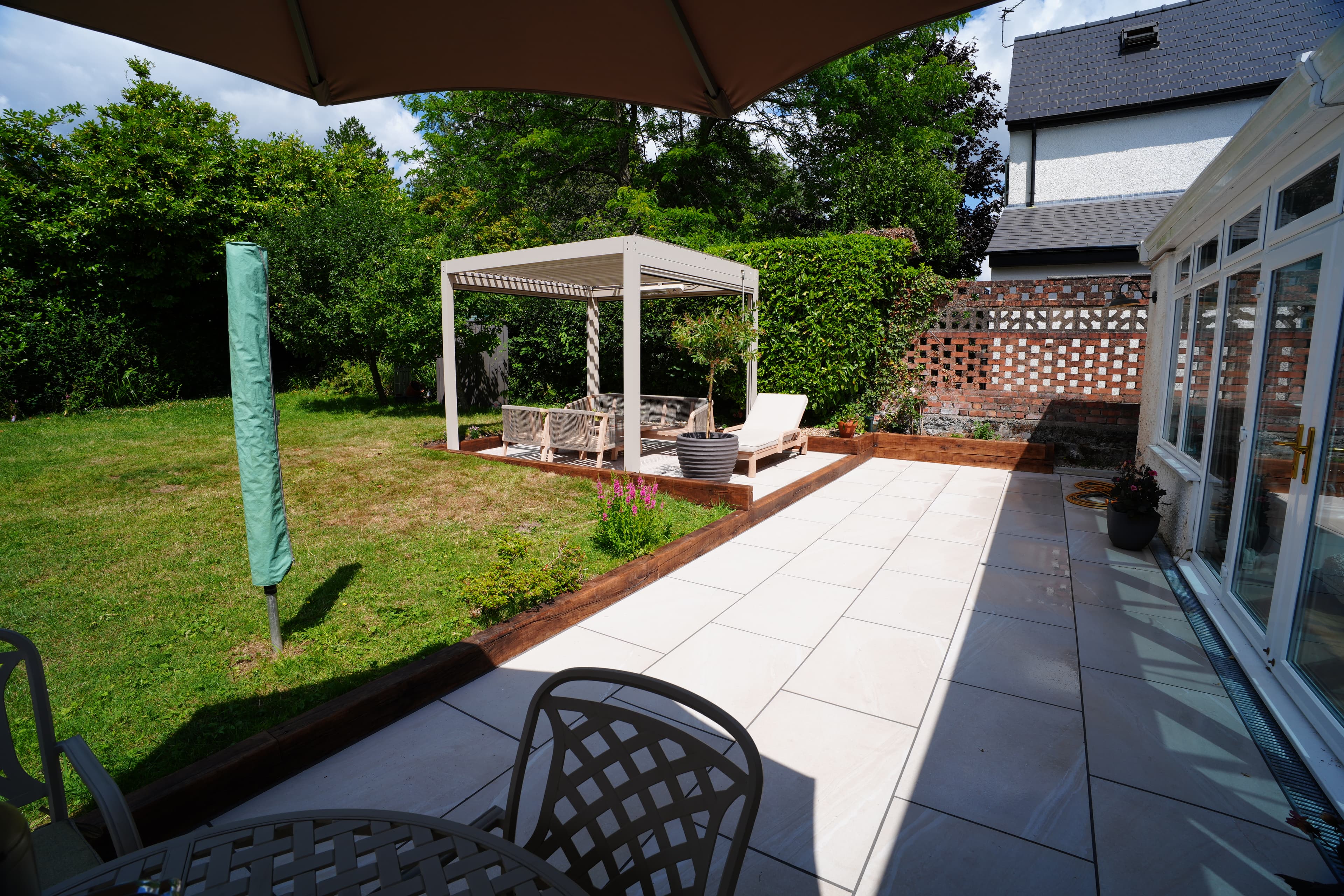 Finished garden landscape
